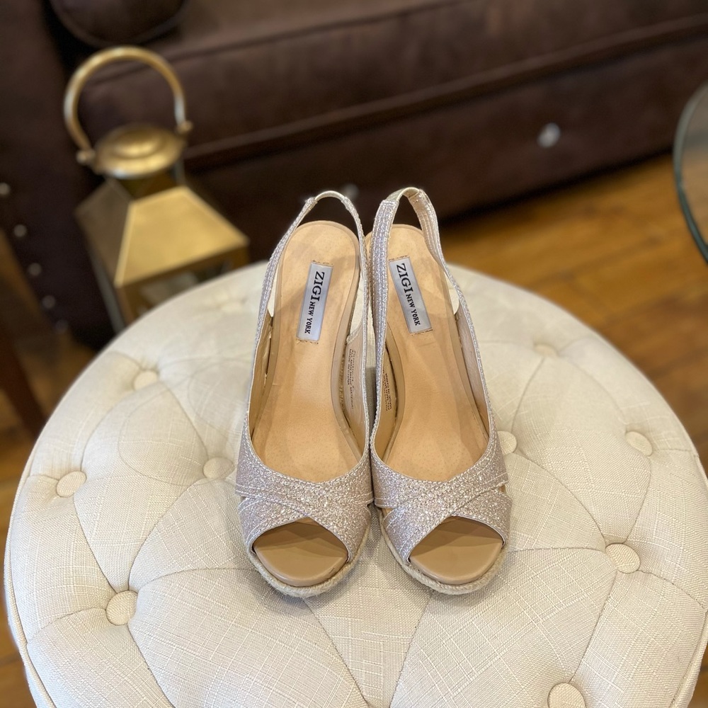 Glitter Espadrille Wedge